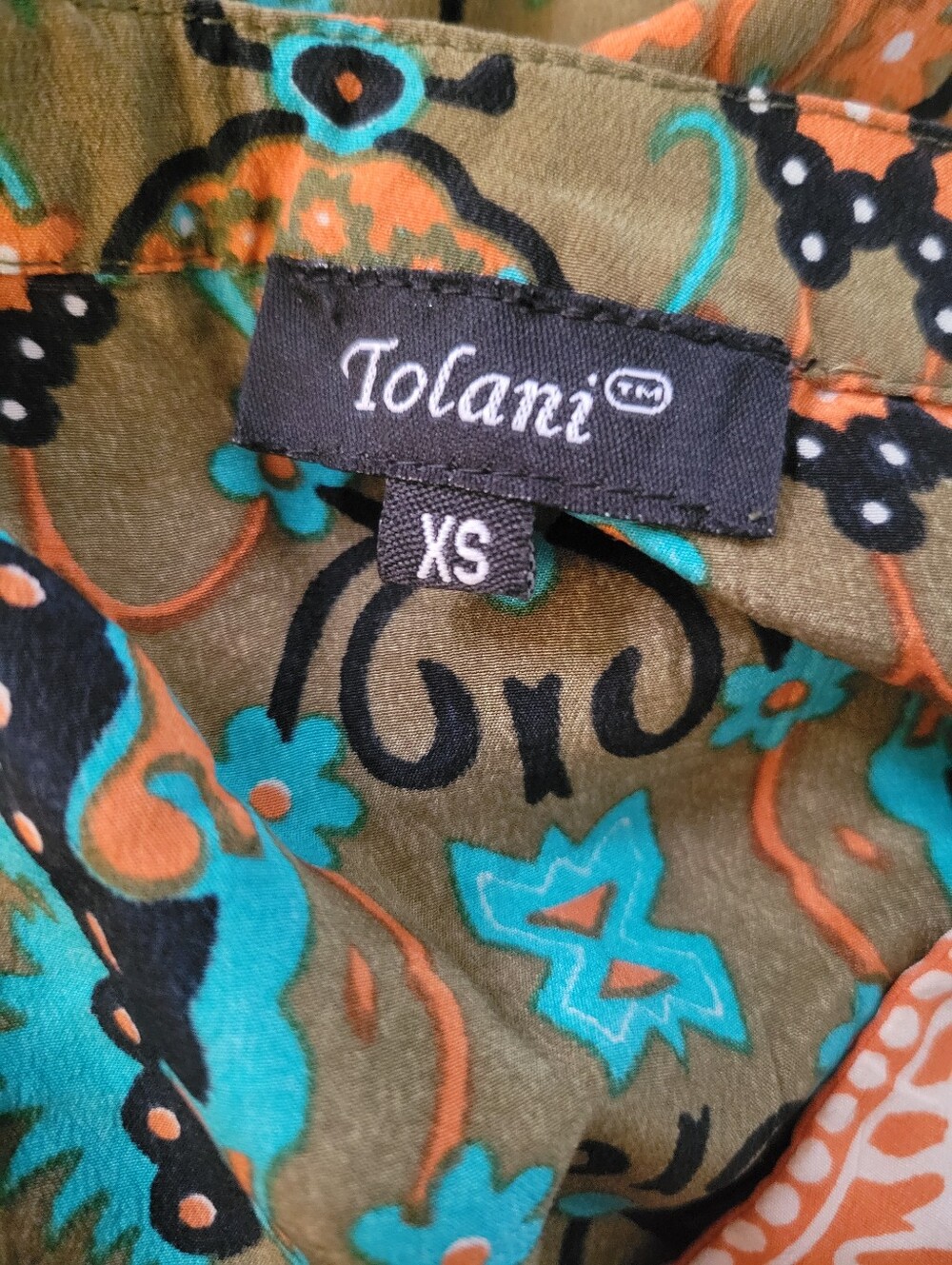 Anthropologie × Tolani 100% Silk Reva Tunic Dress Elephant Print Sleeveless XS - Picture 10 of 11